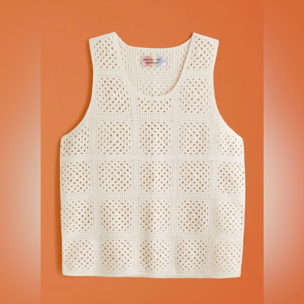 Abercrombie & Fitch for THE TREVOR PROJECT Crochet Muscle Tank